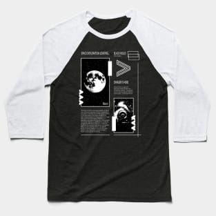 Moon and Black Hole Space Exploration Baseball T-Shirt